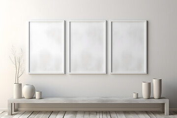 Soft and Inviting: Contemporary Frame Mockup, generative ai