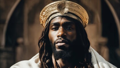 Black African Jesus Christ as Savior of mankind