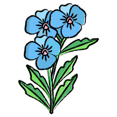 Obraz premium Hand drawn flower icon