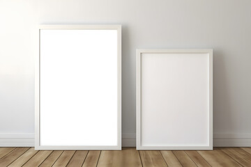 Blank Canvas Brilliance: Soft Lighting Frame Mockup, generative ai