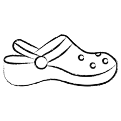 Deurstickers Hand drawn woman Footwear icon © Icongeek26