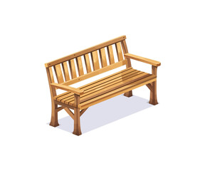 Fototapeta na wymiar Wooden bench. Vector illustration design.