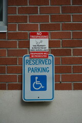 reserved parking sign