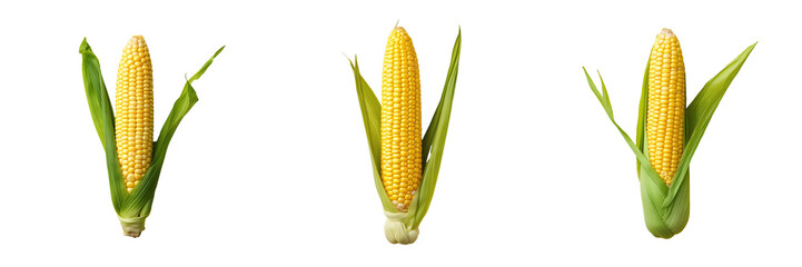 transparent background with isolated corn and space for copying