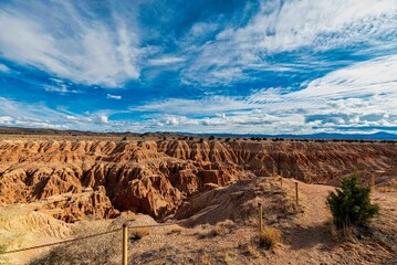 Gorge cathedral state park witt erosions made bentonite clay patterns, Nevada