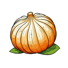 Garlic watercolor vector illustration, Vegetable isolated on transparent background, AI Generative