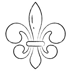 Hand drawn Fleur De Lis icon © Icongeek26