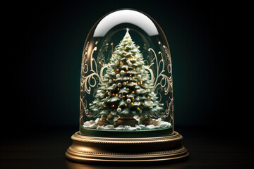 Snow globe with christmas tree inside