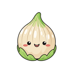 Garlic watercolor vector illustration, Vegetable isolated on transparent background, AI Generative