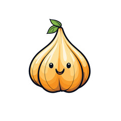 Garlic watercolor vector illustration, Vegetable isolated on transparent background, AI Generative