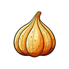 Garlic watercolor vector illustration, Vegetable isolated on transparent background, AI Generative