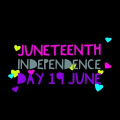Juneteenth independence day 19 June national international 