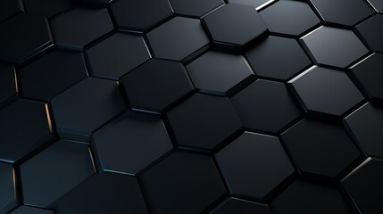 Abstract background wallpaper featuring randomly shifted black honeycomb hexagons.