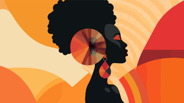 Empowering illustration of an African woman.