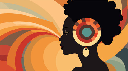 Artistic depiction of a woman from Africa.