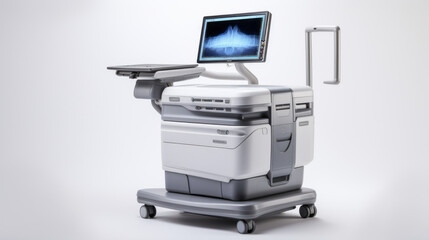 Ultrasound machine isolated on white background