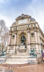 Obraz premium Fontaine Saint-Michel in Paris