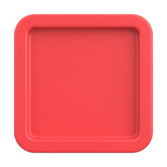 3D button. Empty button. 3D illustration.