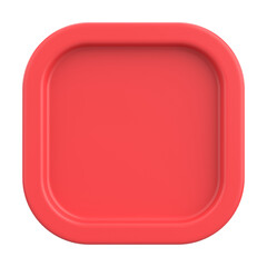 3D button. Empty button. 3D illustration.