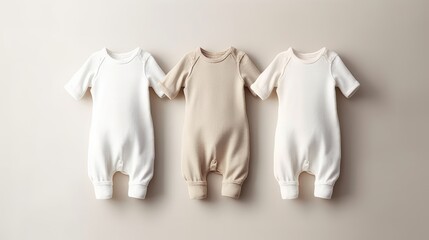 Kids Bodysuits in different colors. AI generated