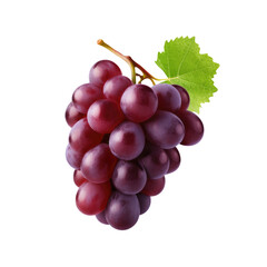 Fototapeta premium red grapes bunch isolated on white background. Generative AI