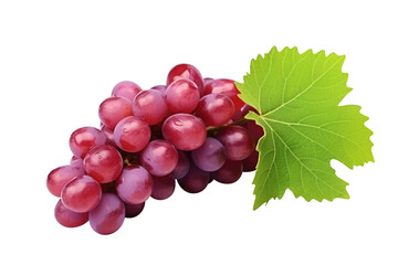 Fototapeta premium red grapes bunch isolated on white background. Generative AI