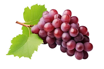 Fototapeta premium red grapes bunch isolated on white background. Generative AI
