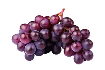 blue grapes bunch isolated on white background. Generative AI