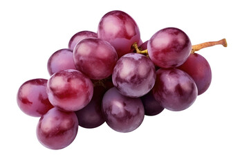 Fototapeta premium red grapes bunch isolated on white background. Generative AI