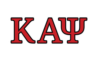 Kappa alpha psi greek letter, KAΨ greek letters - obrazy, fototapety, plakaty