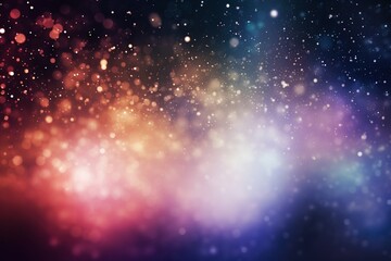 Fototapeta premium Bokeh party confetti over gradient dark background