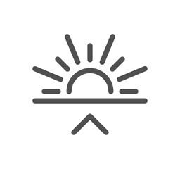 Fototapeta premium Weather related icon outline and linear vector.