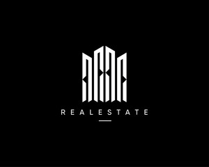 Real estate logo design template for business identity.