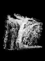 waterfall isolated on the black background - 636452860