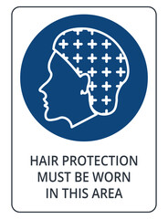 Hair Protection Symbol with Label
