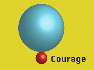 Courage, abstract illustration