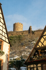hilltop castle in the village of Kaysersberg