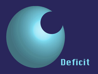 Deficit, abstract illustration