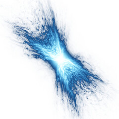 Fototapeta premium Abstract Light explode, particle effect with a glowing energy burst on transparent background. Perfect for concept art.