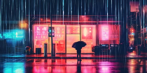 Fotobehang rainy season, generative Ai © ranjan