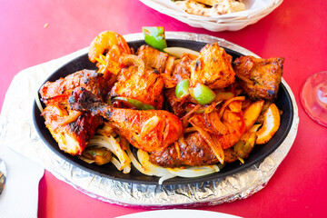 grilled chicken with vegetables