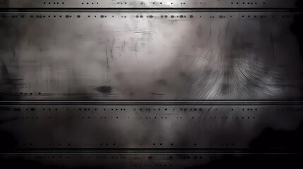 Metal texture, iron plate. Stainless steel plate. Scratched grunge iron plate industrial. Generative AI technology.