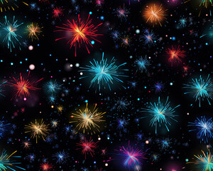 Seamless fireworks background wallpaper