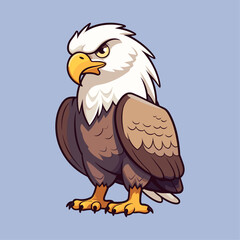 Cute eagle logo mascot, illustration vector graphic cartoon perfect for logo, icon, design, poster, flyer - Create a Lasting Impression with This Cute Eagle Logo Mascot Vector