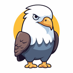 Cute eagle logo mascot, illustration vector graphic cartoon perfect for logo, icon, design, poster, flyer - Elevate Your Brand with an Irresistibly Charming Eagle Logo Mascot