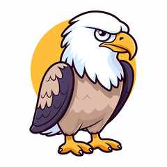 Cute eagle logo mascot, illustration vector graphic cartoon perfect for logo, icon, design, poster, flyer - Iconic and Adorable: The Perfect Eagle Logo Mascot for Your Brand