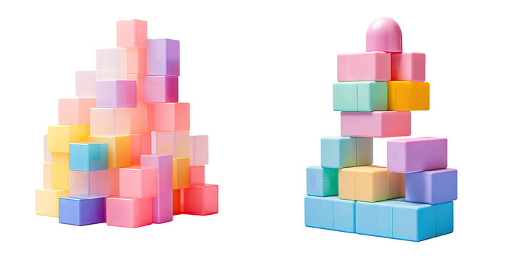 Building blocks made of plastic