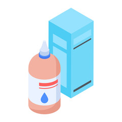 Set of Medical Equipment Isometric Icons 

