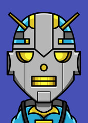 funny cartoon robot