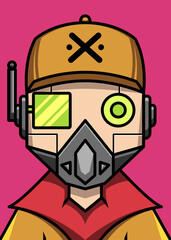 cartoon character of a man